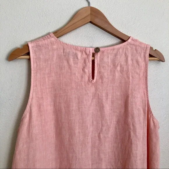 MAGIC LINEN Toscana 100% Linen Dress in Light Coral Pink ASO Meghan Markle MAGIC LINEN Toscana 100% Linen Dress in Light Coral Pink ASO Meghan Markle